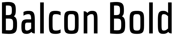 Balcon Bold Font