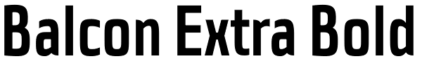 Balcon Extra Bold Font
