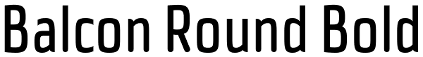 Balcon Round Bold Font