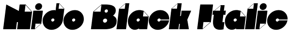 Nido Black Italic Font