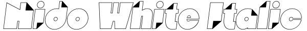 Nido White Italic Font