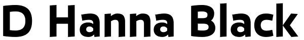 D Hanna Black Font