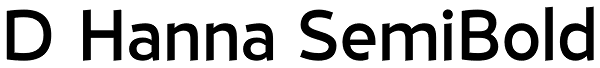 D Hanna SemiBold Font