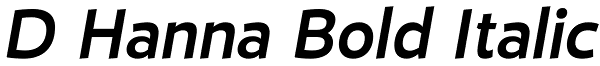 D Hanna Bold Italic Font