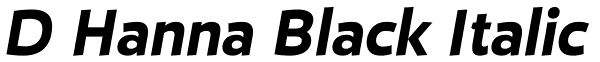 D Hanna Black Italic Font