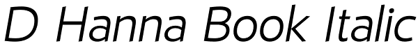 D Hanna Book Italic Font