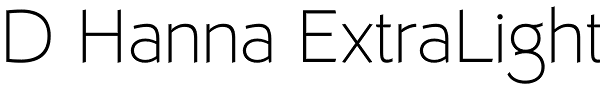D Hanna ExtraLight Font
