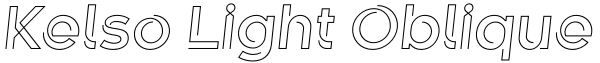 Kelso Light Oblique Font