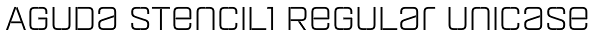 Aguda Stencil1 Regular Unicase Font
