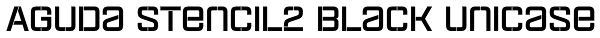 Aguda Stencil2 Black Unicase Font