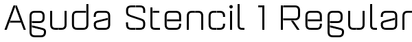 Aguda Stencil 1 Regular Font