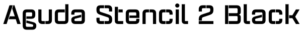 Aguda Stencil 2 Black Font