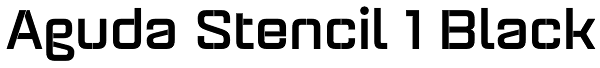 Aguda Stencil 1 Black Font