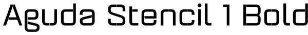 Aguda Stencil 1 Bold Font