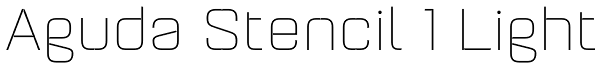 Aguda Stencil 1 Light Font