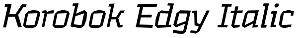 Korobok Edgy Italic Font