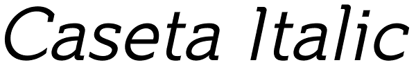 Caseta Italic Font