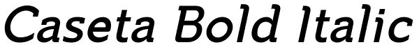 Caseta Bold Italic Font