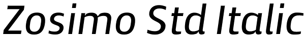 Zosimo Std Italic Font