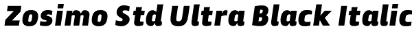 Zosimo Std Ultra Black Italic Font