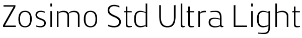 Zosimo Std Ultra Light Font