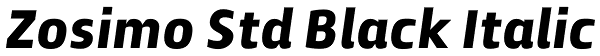 Zosimo Std Black Italic Font