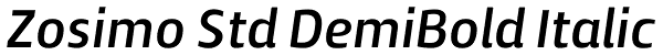 Zosimo Std DemiBold Italic Font