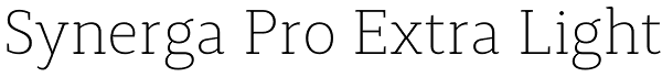 Synerga Pro Extra Light Font