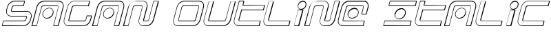 Sagan Outline Italic Font