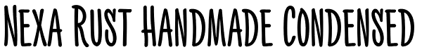 Nexa Rust Handmade Condensed Font