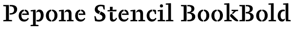 Pepone Stencil BookBold Font
