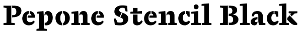 Pepone Stencil Black Font
