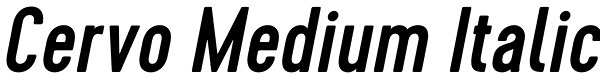 Cervo Medium Italic Font
