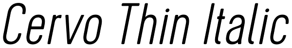 Cervo Thin Italic Font