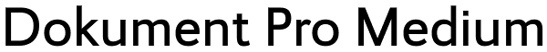 Dokument Pro Medium Font