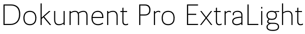 Dokument Pro ExtraLight Font