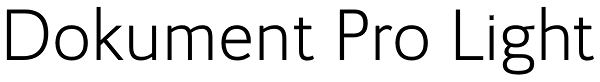 Dokument Pro Light Font