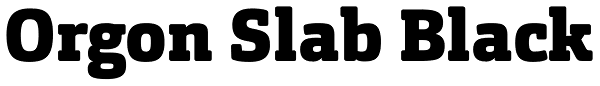 Orgon Slab Black Font