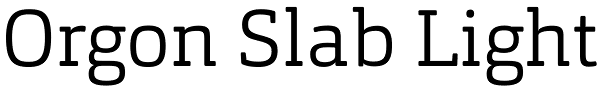Orgon Slab Light Font