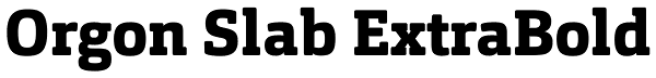 Orgon Slab ExtraBold Font