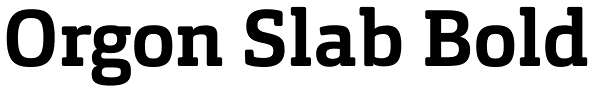 Orgon Slab Bold Font