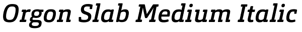 Orgon Slab Medium Italic Font