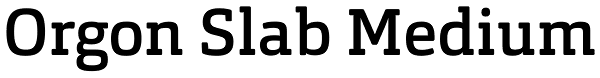 Orgon Slab Medium Font