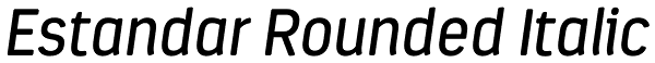 Estandar Rounded Italic Font