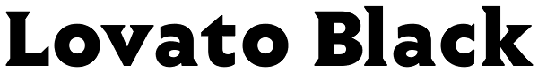 Lovato Black Font