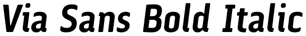 Via Sans Bold Italic Font