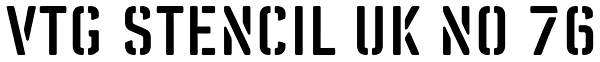 Vtg Stencil UK No 76 Font