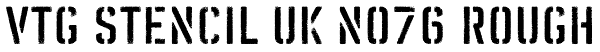 Vtg Stencil UK No76 Rough Font