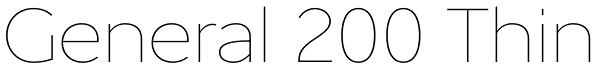General 200 Thin Font