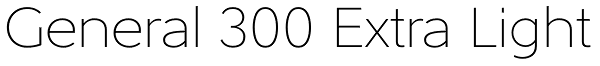 General 300 Extra Light Font